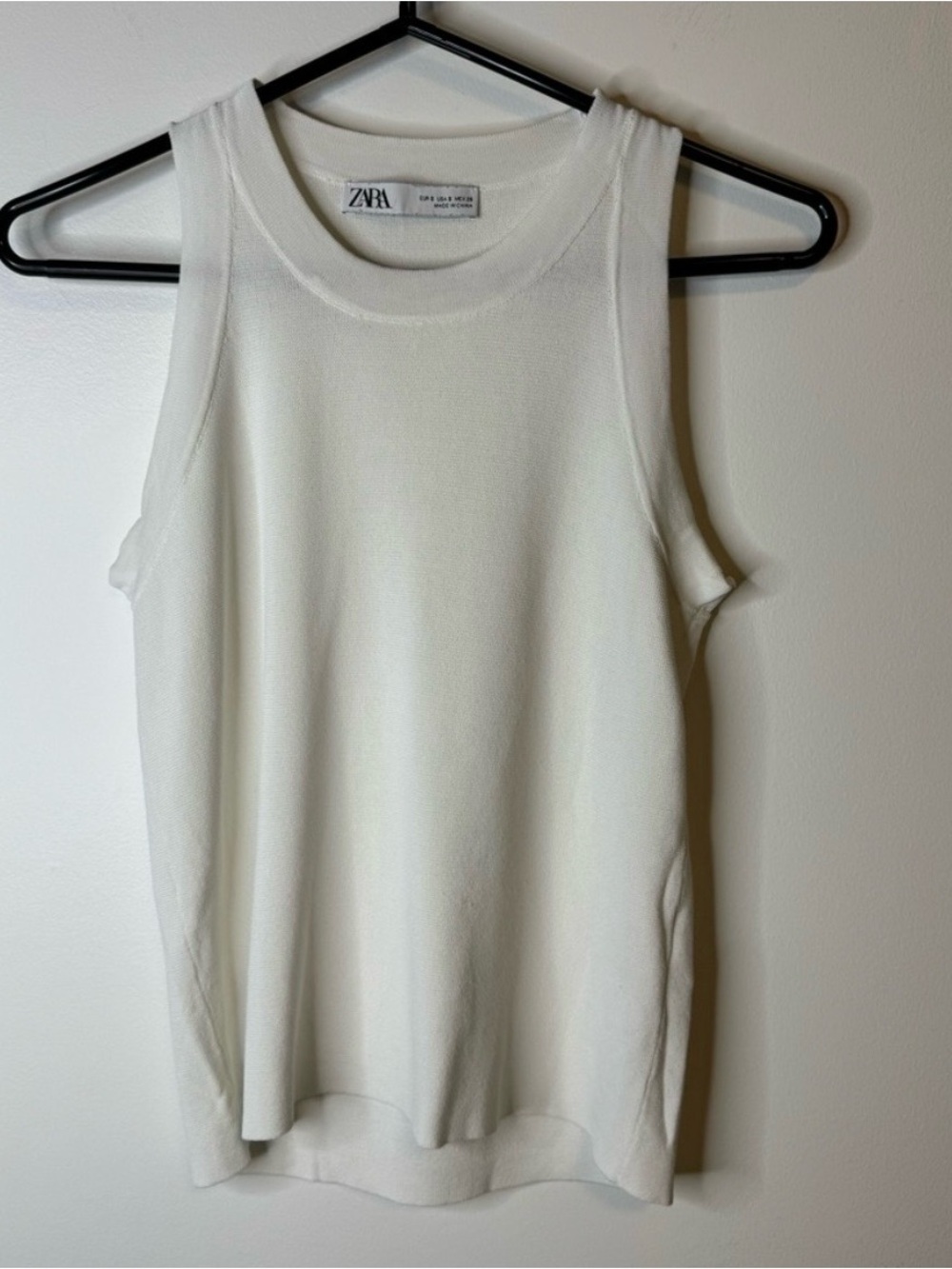 Zara Women's Classic White Tank Top Size Small